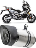 Exhaust Tip Without Sound Certification Lv Pro Stainless Steel Carbon Fiber End Cap - Leovince Compatible With Honda X-Adv 750 (2017-2024)