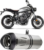 Complete Exhaust System Without Catalytic Converter And Without Sound Certification Lv One Evo Stainless Steel Carbon Fiber End Cap - Leovince Compatible With Yamaha Tracer 700 (2016-2020)
