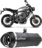 Complete Exhaust System Without Catalytic Converter And Without Sound Certification Lv One Evo Carbon Fiber Carbon Fiber End Cap - Leovince Compatible With Yamaha Xsr 700 (2016-2020)