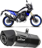 Exhaust Tip Without Sound Certification Lv One Evo Steel Black Carbon Fiber End Cap - Leovince Compatible With Yamaha Ténéré 700 Rally (2025-2026)