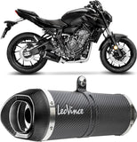 Complete Exhaust System Without Catalytic Converter And Without Sound Certification Lv One Evo Carbon Fiber Carbon Fiber End Cap - Leovince Compatible With Yamaha Mt-07 (2021-2024)
