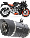 Complete Exhaust System Without Catalytic Converter And Without Sound Certification Lv Pro Carbon Fiber Carbon Fiber End Cap - Leovince Compatible With Aprilia Rs 660 (2021-2024)