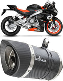 Complete Exhaust System Without Catalytic Converter And Without Sound Certification Lv Pro Carbon Fiber Carbon Fiber End Cap - Leovince Compatible With Aprilia Rs 660 (2021-2024)