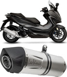 Complete Exhaust System Without Catalytic Converter And Without Sound Certification Lv One Evo Stainless Steel Carbon Fiber End Cap - Leovince Compatible With Honda Forza 125 (2021-2024)