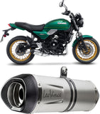 Complete Exhaust System Without Catalytic Converter And Without Sound Certification Lv One Evo Stainless Steel Carbon Fiber End Cap - Leovince Compatible With Kawasaki Versys 650 (2021-2024)