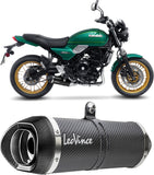 Complete Exhaust System Without Catalytic Converter And Without Sound Certification Lv One Evo Carbon Fiber Carbon Fiber End Cap - Leovince Compatible With Kawasaki Z 650 Rs (2022-2024)