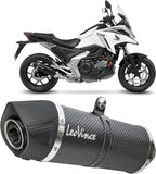 Exhaust Tip Without Sound Certification Lv One Evo Carbon Fiber Carbon Fiber End Cap - Leovince Compatible With Honda Nc 750 X (2021-2024)