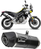 Exhaust Tip Without Sound Certification Lv One Evo Steel Black Carbon Fiber End Cap - Leovince Compatible With Aprilia Tuareg 660 (2025-2026)