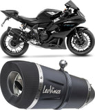 Complete Exhaust System Without Catalytic Converter And Without Sound Certification Factory S Steel Black Carbon Fiber End Cap - Leovince Compatible With Yamaha Yzf-R7 700 (2021-2024)