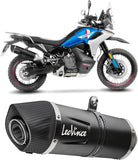 Exhaust Tip Without Sound Certification Lv One Evo Steel Black Carbon Fiber End Cap - Leovince Compatible With Cfmoto Ibex 800 E (2022-2024)