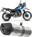 Exhaust Tip Without Sound Certification Lv One Evo Stainless Steel Carbon Fiber End Cap - Leovince Compatible With Ktm 890 Adventure - Rally (2021-2024)