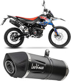 Exhaust Tip Without Sound Certification Lv One Evo Steel Black Carbon Fiber End Cap - Leovince Compatible With Aprilia Sx 125 (2021-2024)