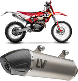 Exhaust Tip Without Sound Certification Lv-X Evo Stainless Steel Carbon Fiber End Cap - Leovince Compatible With Ktm 250 Exc-F (2020-2023)