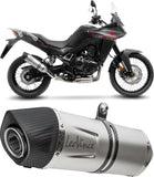Exhaust Tip Without Sound Certification Lv One Evo Stainless Steel Carbon Fiber End Cap - Leovince Compatible With Honda Xl 750 Transalp Urban (2025-2026)