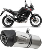 Exhaust Tip Without Sound Certification Lv One Evo Stainless Steel Carbon Fiber End Cap - Leovince Compatible With Honda Xl 750 Transalp Travel (2025-2026)