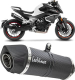 Exhaust Tip Without Sound Certification Lv One Evo Carbon Fiber Carbon Fiber End Cap - Leovince Compatible With Cfmoto 800 Nk Advanced (2023-2024)