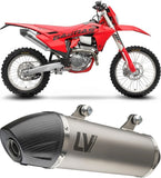 Exhaust Tip Without Sound Certification Lv-10 Steel Full Black Steel Black End Cap - Leovince Compatible With Honda Cmx 500 Rebel (2025-2026)