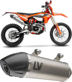 Exhaust Tip Without Sound Certification Lv-X Evo Stainless Steel Carbon Fiber End Cap - Leovince Compatible With Beta Rr 390 Racing 4T (2020-2025)