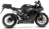 Exhaust Tip Without Sound Certification Lv One Evo Steel Black Carbon Fiber End Cap - Leovince Compatible With Honda Cbr 600 Rr (2024-2026)