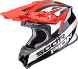 Off-Road Motorcycle Helmet Scorpion Exo Vx-16 Evo Air Polycarbonate Black White Red Patriot Size M