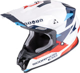 Off-Road Motorcycle Helmet Scorpion Exo Vx-16 Evo Air Polycarbonate White Red Blue Rod Size M