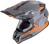 Off-Road Motorcycle Helmet Scorpion Exo Vx-16 Evo Air Polycarbonate Grey Orange Rod Size S