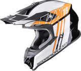 Off-Road Motorcycle Helmet Scorpion Exo Vx-16 Evo Air Polycarbonate Black Orange Lignes Size S