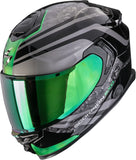 Full-Face Motorcycle Helmet Scorpion Exo Exo-Gt Sp Air Ultra Tct Black Green Arten Size M