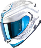 Full-Face Motorcycle Helmet Scorpion Exo Exo-Gt Sp Air Ultra Tct White Blue Arten Size S