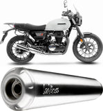 Exhaust Tip Without Sound Certification Classic Racer Stainless Steel Stainless Steel End Cap - Leovince Compatible With Honda Gb 350 S (2025-2026)