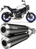 Exhaust Tip Without Sound Certification Gp Duals Stainless Steel Stainless Steel End Cap - Leovince Compatible With Suzuki Sv 650 X (2018-2023)