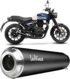 Exhaust Tip Without Sound Certification Gp One Stainless Steel Stainless Steel End Cap - Leovince Compatible With Royal Enfield Hunter 350 (2022-2024)