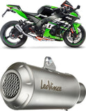Exhaust Tip Without Sound Certification Lv One Evo Stainless Steel Carbon Fiber End Cap - Leovince Compatible With Aprilia Rs4 125 (2011-2016)