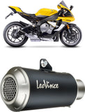 Exhaust Tip Without Sound Certification Lv-10 Steel Black Stainless Steel End Cap - Leovince Compatible With Yamaha Yzf-R1 - M 1000 (2017-2019)