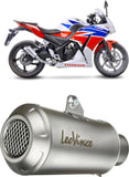 Exhaust Tip Without Sound Certification Lv-10 Stainless Steel Stainless Steel End Cap - Leovince Compatible With Honda Cbr 300 R (2014-2017)