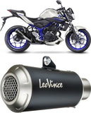 Exhaust Tip Without Sound Certification Lv-10 Carbon Fiber Stainless Steel End Cap - Leovince Compatible With Yamaha Fz-10 - Sp (2022-2025)