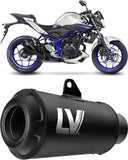 Exhaust Tip Without Sound Certification Lv-14 R Steel Black Carbon Fiber End Cap - Leovince Compatible With Honda Cb 500 F (2019-2023)