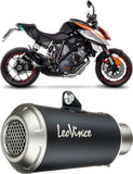 Exhaust Tip Without Sound Certification Lv-10 Steel Black Stainless Steel End Cap - Leovince Compatible With Ktm 1290 Super Duke R (2017-2019)