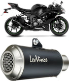 Exhaust Tip Without Sound Certification Lv-10 Steel Black Stainless Steel End Cap - Leovince Compatible With Kawasaki Zx 6R Ninja (2019-2020)