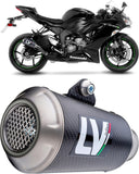 Exhaust Tip Without Sound Certification Lv-14 R Titanium Carbon Fiber End Cap - Leovince Compatible With Honda Cb 500 F (2024-2026)