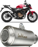 Exhaust Tip Without Sound Certification Lv-10 Stainless Steel Stainless Steel End Cap - Leovince Compatible With Honda Cb 500 X (2019-2023)