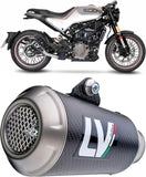 Exhaust Tip Without Sound Certification Lv-14 R Titanium Carbon Fiber End Cap - Leovince Compatible With Kawasaki Ninja 400 (2022-2023)