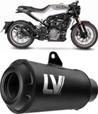 Exhaust Tip Without Sound Certification Lv One Evo Stainless Steel Carbon Fiber End Cap - Leovince Compatible With Suzuki Gsx 1250 Fa (2010-2016)