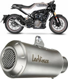Exhaust Tip Without Sound Certification Lv-10 Stainless Steel Stainless Steel End Cap - Leovince Compatible With Husqvarna Svartpilen 401 (2020-2023)