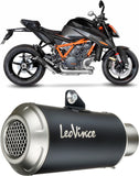 Exhaust Tip Without Sound Certification Lv-10 Steel Black Stainless Steel End Cap - Leovince Compatible With Ktm 1290 Super Duke R - Rr (2021-2023)