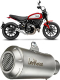 Exhaust Tip Without Sound Certification Lv-10 Stainless Steel Stainless Steel End Cap - Leovince Compatible With Ducati Scrambler 800 Urban Motard (2021-2022)