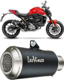 Exhaust Tip Without Sound Certification Lv-10 Steel Black Stainless Steel End Cap - Leovince Compatible With Ducati Monster 937 (2021-2024)