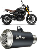 Exhaust Tip Without Sound Certification Lv-10 Steel Black Stainless Steel End Cap - Leovince Compatible With Moto Morini Seiemmezzo Scr - Str - A2 (2023-2024)