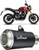 Exhaust Tip Without Sound Certification Lv-10 Steel Black Stainless Steel End Cap - Leovince Compatible With Triumph Speed 400 (2024-2026)