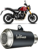 Exhaust Tip Without Sound Certification Lv-10 Steel Black Stainless Steel End Cap - Leovince Compatible With Triumph Scrambler 400 X (2024-2026)